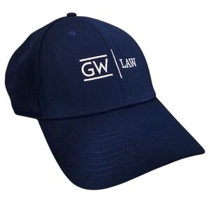 GW LAW Logo‎ Baseball Cap Adidas Navy Blue Hat George Washington Adjustable OS ~